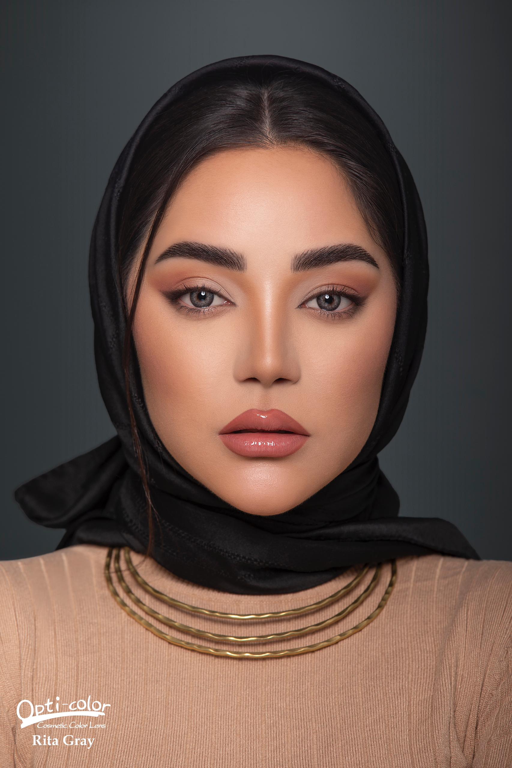 لنز رنگی اپتی کالر ریتا گری OPTI COLOR RITA GRAY
